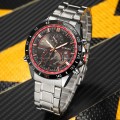 kvalitní hodinky Curren z nerezové oceli | červené, modré
