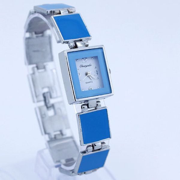 elegantní dámské hodinky v retro stylu - modré
