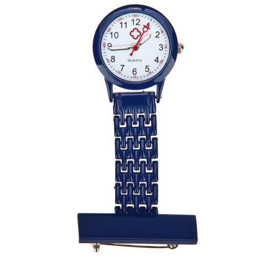 Přívěskové hodinky pro zdravotní sestry kovové - Přívěskové hodinky pro zdravotní sestry kovové MODRÉ