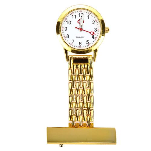 Přívěskové hodinky pro zdravotní sestry kovové - Přívěskové hodinky pro zdravotní sestry kovové ZLATÉ