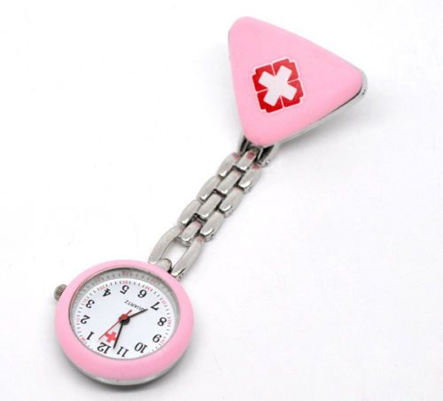 Přívěskové hodinky pro zdravotní sestry TRIANGLE - Růžové