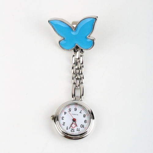 Přivěskové hodinky pro zdravotní sestry MOTÝL - Přivěskové hodinky pro zdravotní sestry MOTÝL modrý