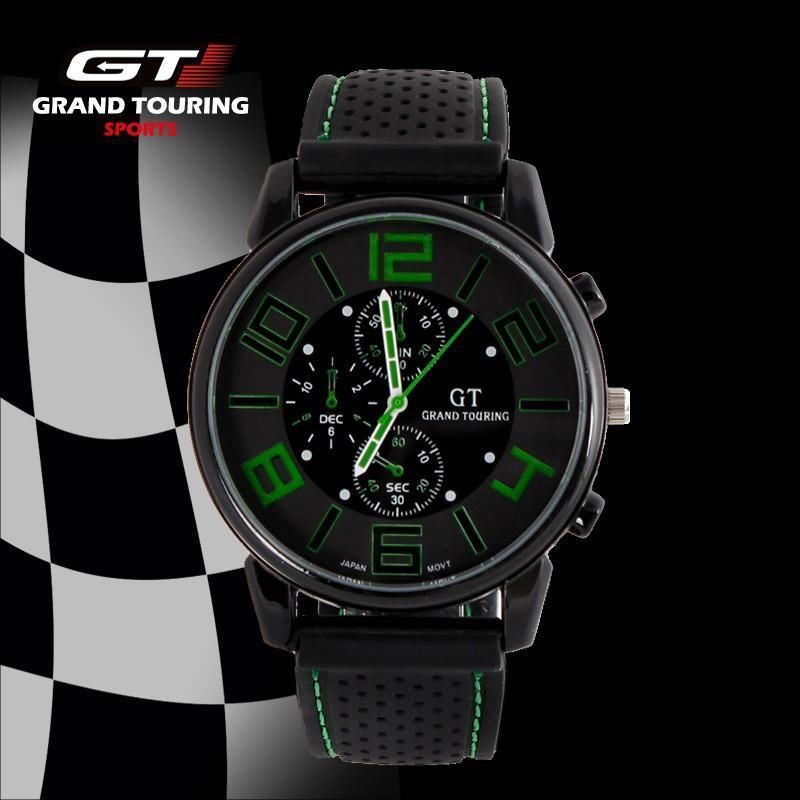 Stylové hodinky Grand Touring - zelené