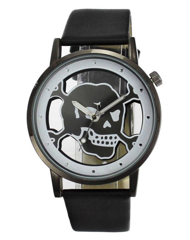 Dámské hodinky Skull - černé