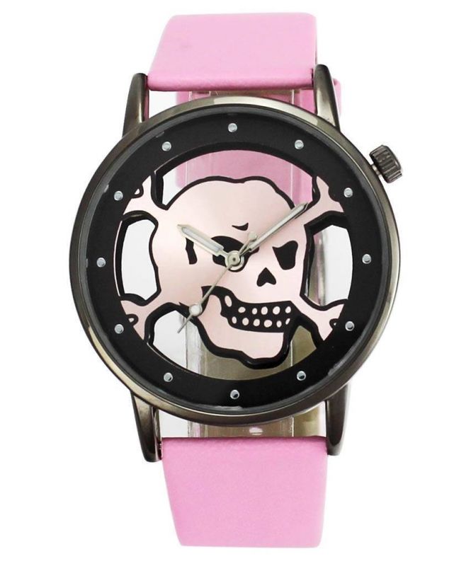 Dámské hodinky Skull - růžové