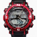 OHSEN Pánské hodinky Digital Analog LCD Alarm | černá, červená