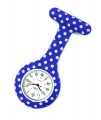 Přívěskové hodinky pro zdravotní sestry SILIKONOVÉ retro - tmavě modré
