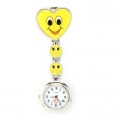 Přívěskové hodinky pro zdravotní sestry SMILE žluté