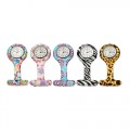 Přívěskové hodinky pro zdravotní sestry silikonové barevné | geometrick, květiny, tygr, winner, zebra