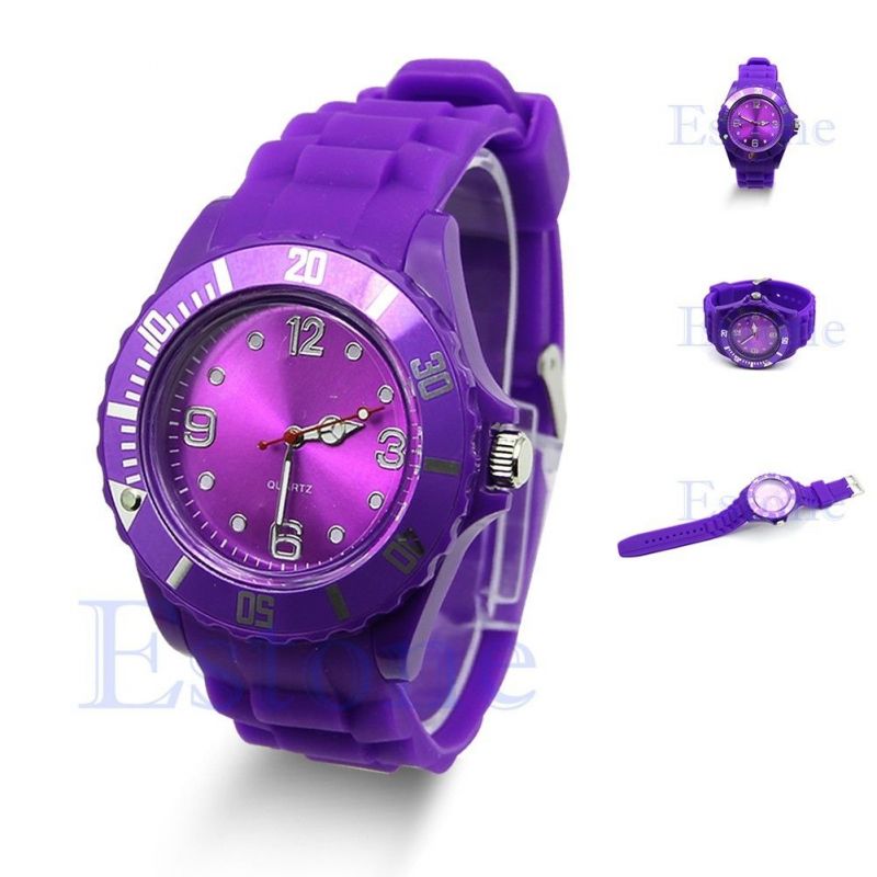 silikové hodinky Geneva - fialové