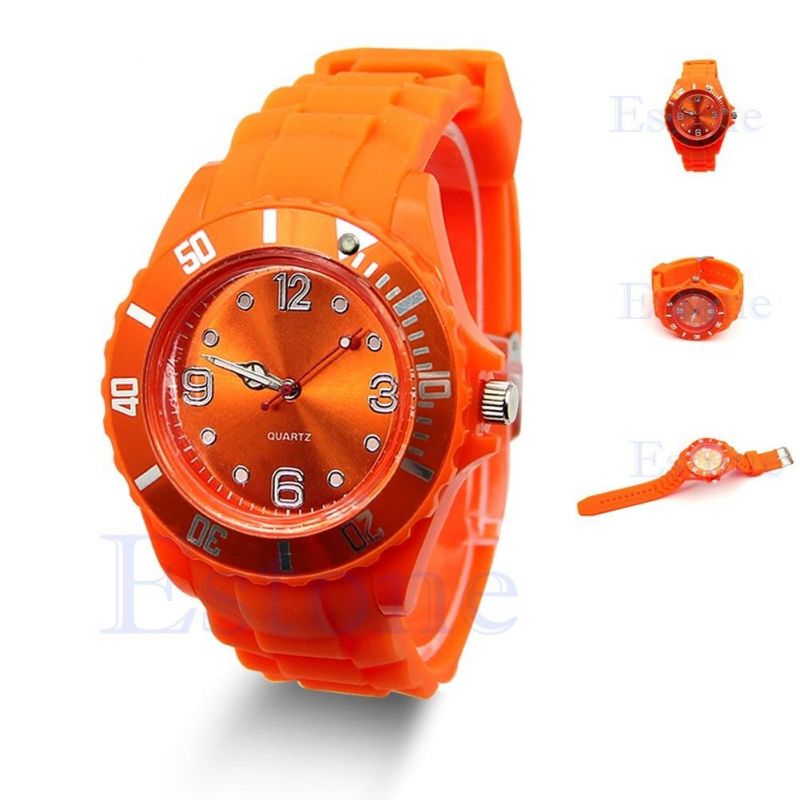 silikové hodinky Geneva - orange