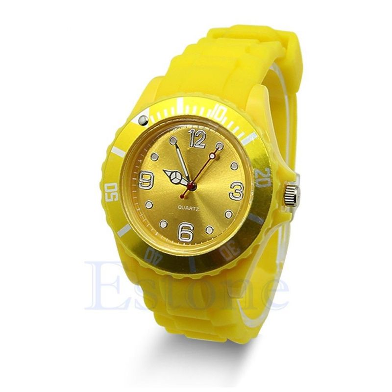 silikové hodinky Geneva - žluté