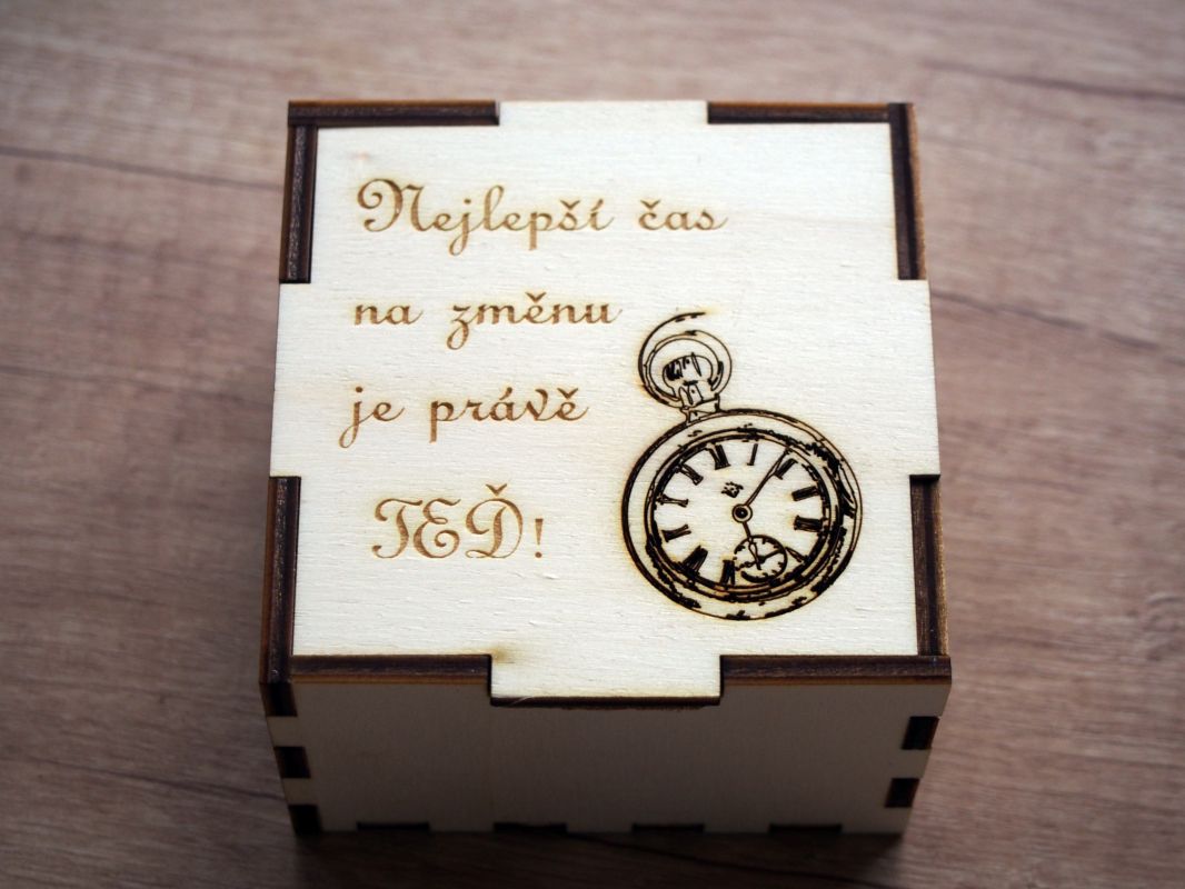 Dřevěná krabička na hodinky - varianta 4